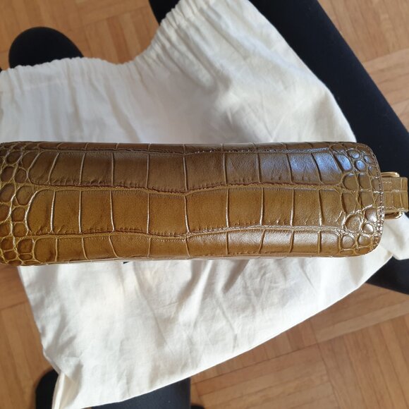 APC Small Grace Bag croc embossed leather in olive green - Picture 13 of 16